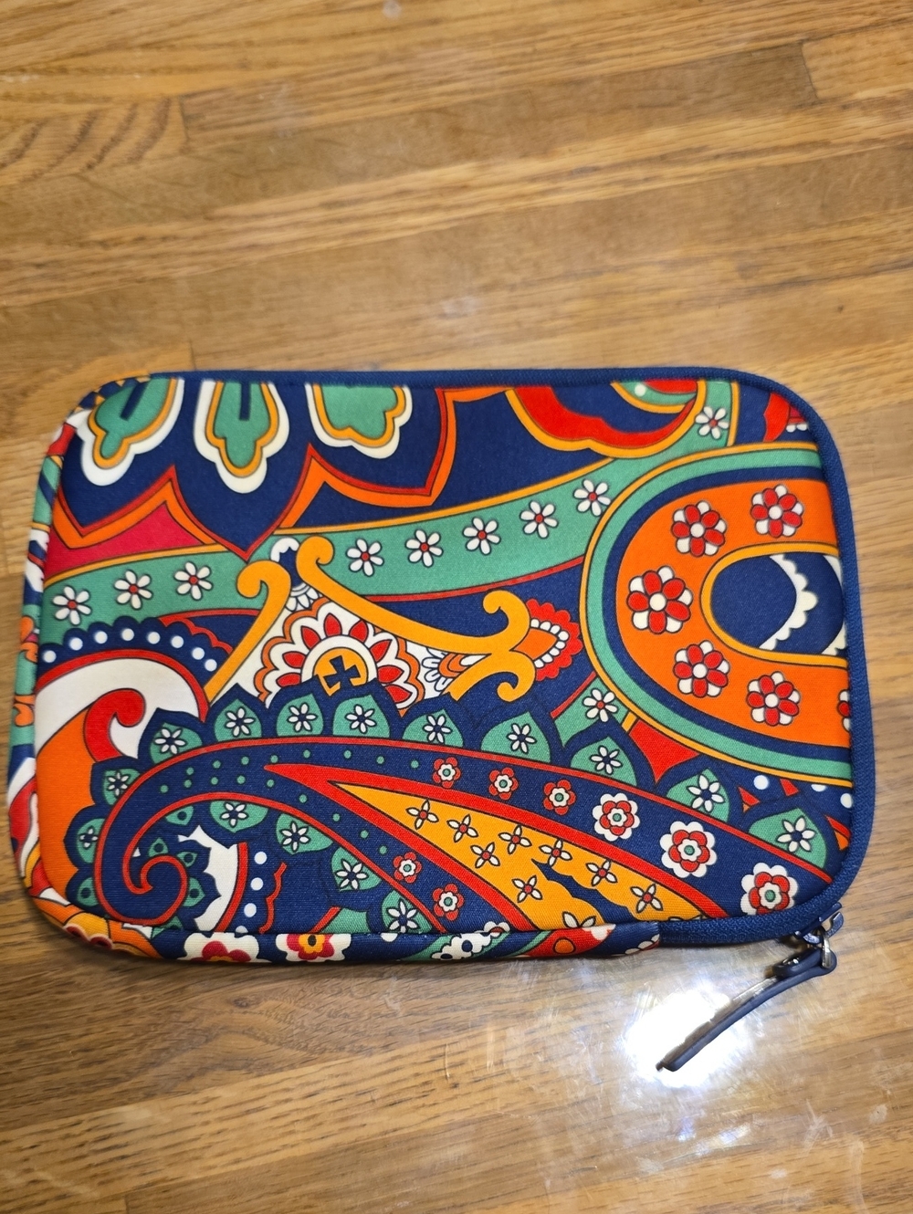 Vera Bradley Navy Multicolor Paisley Tablet Sleeve